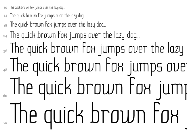Milena Sans font waterfall
